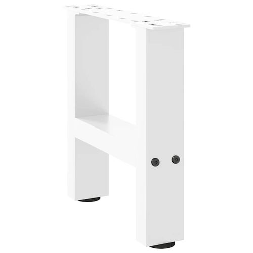 Vidaxl Pieds De Table Basse Blanc 2 Pcs 30×40 Cm Acier