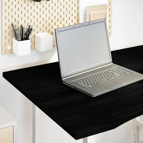 Vidaxl Dessus De Bureau Marron Foncé Bois Chêne Massif Rectangulaire