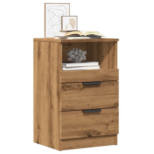 Vidaxl Tables De Chevet 2 Pcs Chêne Artisanal Bois D'ingénierie