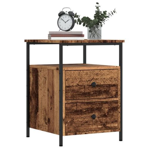 Vidaxl Table De Chevet Vieux Bois 44x45x60 Cm Bois D'ingénierie