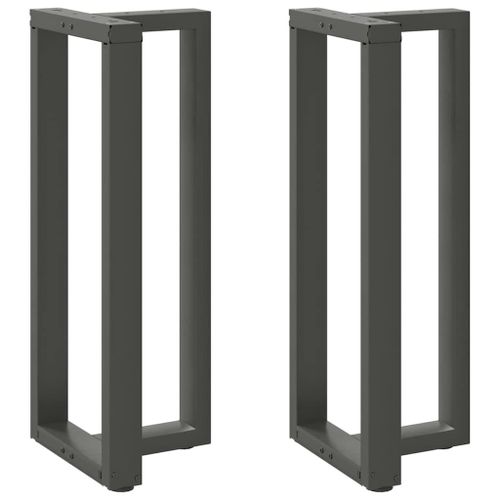 Vidaxl Pieds De Table De Bar Forme De T 2 Pcs Anthracite Acier