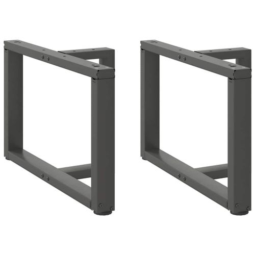 Vidaxl Pieds De Table Basse Forme De T 2pcs Anthracite 70x25x(42-43)Cm