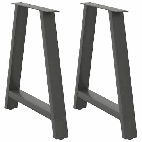 Vidaxl Pieds De Table Basse Forme De A 2 Pcs Anthracite 70x(72-73) Cm