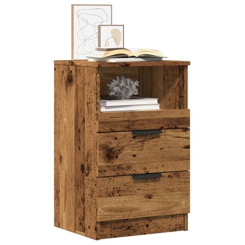 Vidaxl Table De Chevet Vieux Bois 40x36x65 Cm Bois D'ingénierie