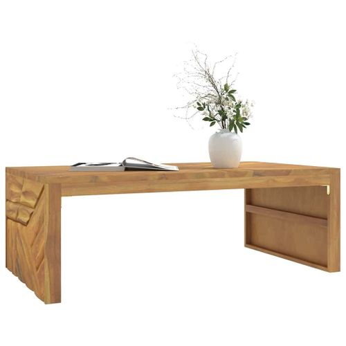 Vidaxl Table Basse 110x60x38 Cm Bois De Teck Solide