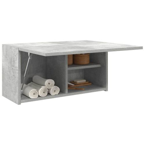 Vidaxl Armoire Murale De Bain Gris Béton 60x25x30 Cm Bois D'ingénierie