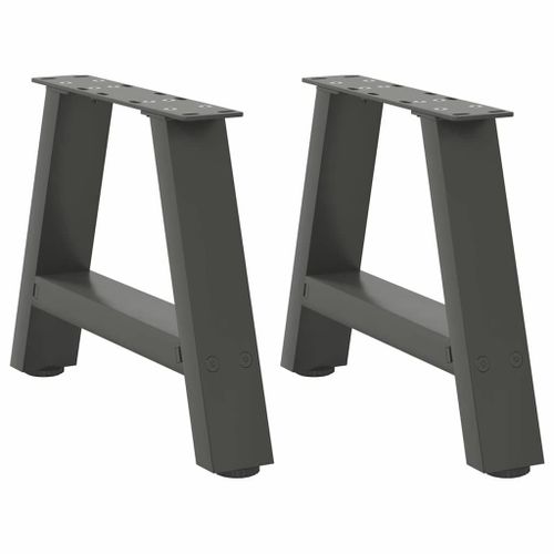 Vidaxl Pieds De Table Basse Forme De A 2 Pcs Anthracite 30x(30-31) Cm