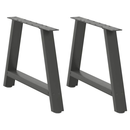 Vidaxl Pieds De Table Basse Forme De A 2 Pcs Anthracite 60x(42-43) Cm
