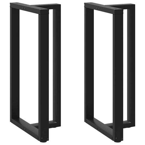 Vidaxl Pieds De Table De Bar Forme De T 2 Pcs Noir 60x35x(111-112) Cm