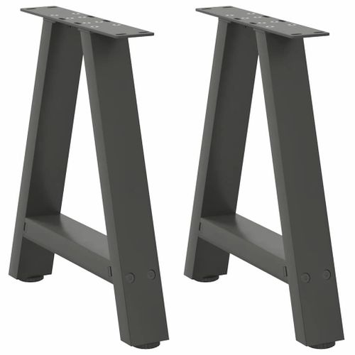 Vidaxl Pieds De Table Basse Forme De A 2 Pcs Anthracite 38x(42-43) Cm