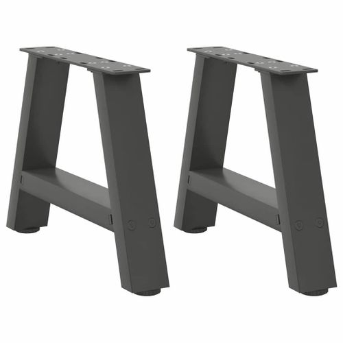 Vidaxl Pieds De Table Basse Forme De A 2 Pcs Anthracite 50x(30-31) Cm
