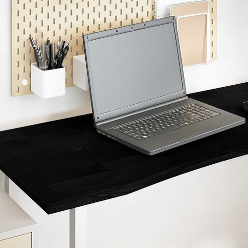Vidaxl Dessus De Bureau Marron Foncé Bois Chêne Massif Rectangulaire