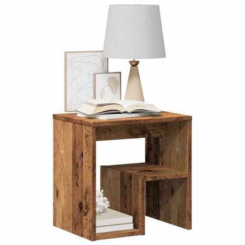 Vidaxl Table De Chevet Vieux Bois 40x30x40 Cm Bois D'ingénierie