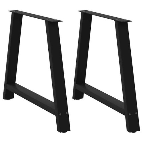Vidaxl Pieds De Table Basse Forme De A 2 Pcs Noir 100x(72-73) Cm Acier