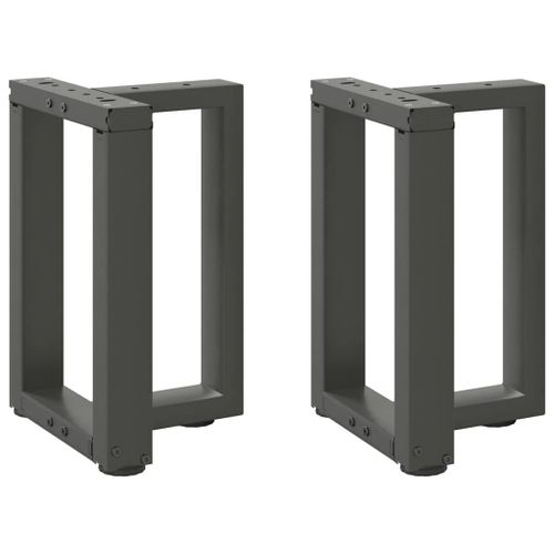 Vidaxl Pieds De Table Basse Forme De T 2pcs Anthracite 28x25x(42-43)Cm