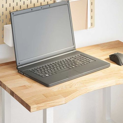 Vidaxl Dessus De Bureau Non Traité Bois Massif De Chêne Rectangulaire
