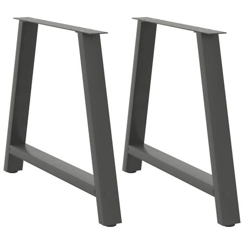 Vidaxl Pieds De Table Basse Forme De A 2 Pcs Anthracite 100x(72-73) Cm