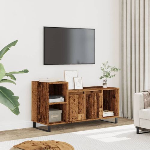 Vidaxl Meuble Tv Vieux Bois 100x35x55 Cm Bois D'ingénierie