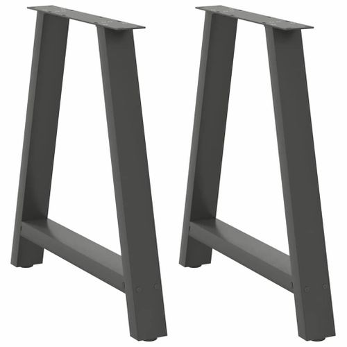 Vidaxl Pieds De Table Basse Forme De A 2 Pcs Anthracite 80x(72-73) Cm