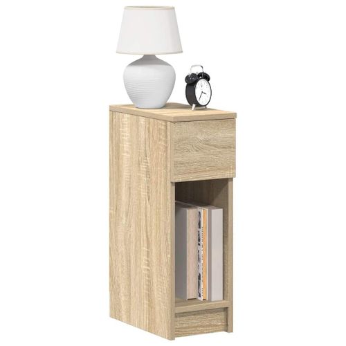 Vidaxl Table De Chevet Avec Tiroir Chêne Sonoma 20x36x60 Cm