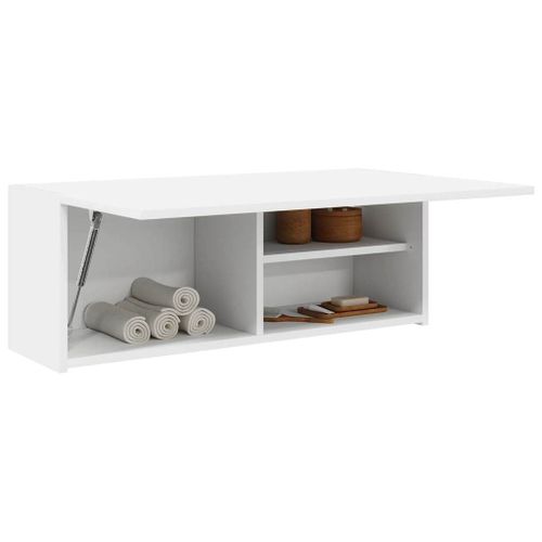 Vidaxl Armoire Murale De Bain Blanc 80x25x30 Cm Bois D'ingénierie