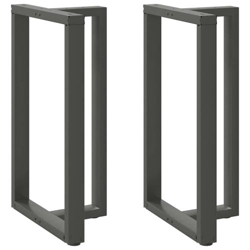 Vidaxl Pieds De Table De Bar Forme De T 2 Pcs Anthracite Acier