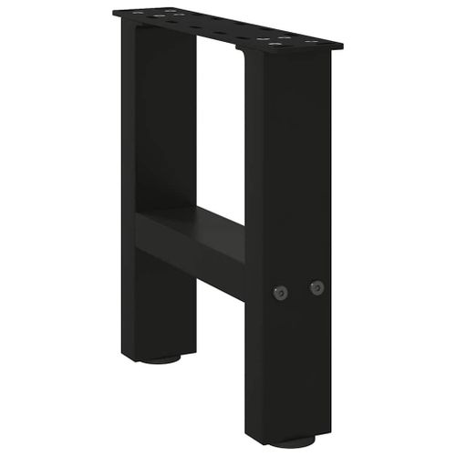 Vidaxl Pieds De Table Basse Noir 2 Pcs 30×40 Cm Acier