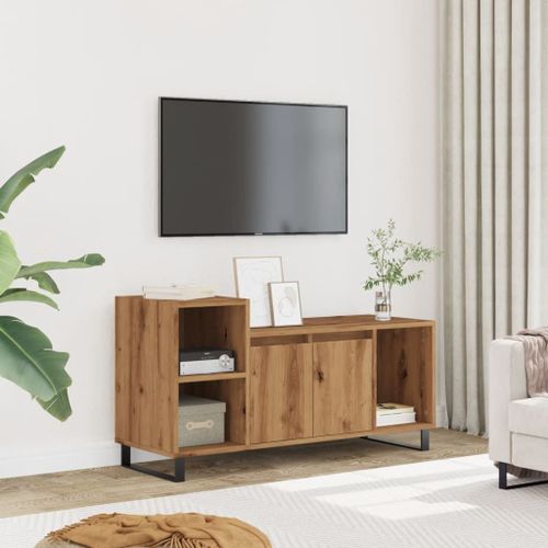Vidaxl Meuble Tv Chêne Artisanal 100x35x55 Cm Bois D'ingénierie