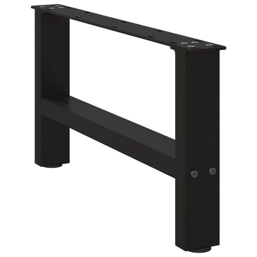Vidaxl Pieds De Table Basse Noir 2 Pcs 30×70 Cm Acier