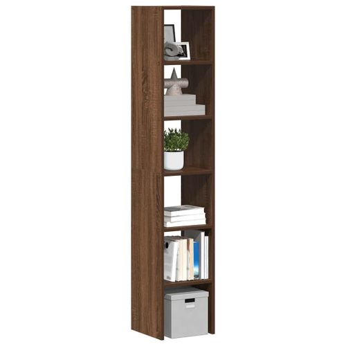 Vidaxl Bibliothèques 2 Pcs Empilable Chêne Marron Bois D'ingénierie