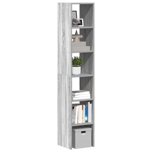 Vidaxl Bibliothèques 2 Pcs Empilable Sonoma Gris Bois D'ingénierie
