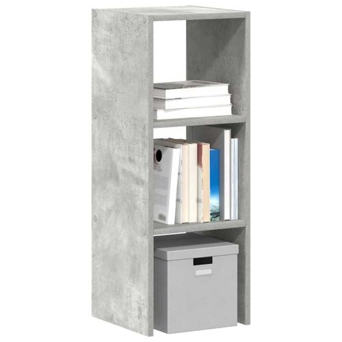 Vidaxl Bibliothèque Empilable Gris Béton 30x30x80 Cm Bois D'ingénierie