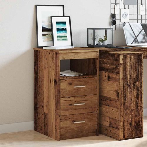 Vidaxl Armoire À Tiroirs Vieux Bois 40x50x76 Cm Bois D'ingénierie