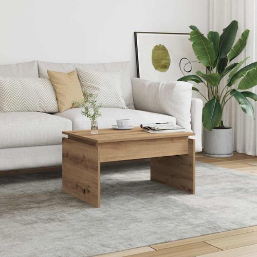 Vidaxl Table Basse Chêne Artisanal 68x50x38 Cm Bois D'ingénierie