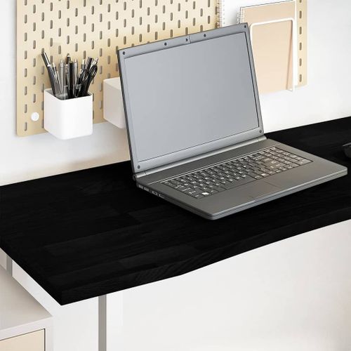 Vidaxl Dessus De Bureau Marron Foncé Bois Chêne Massif Rectangulaire