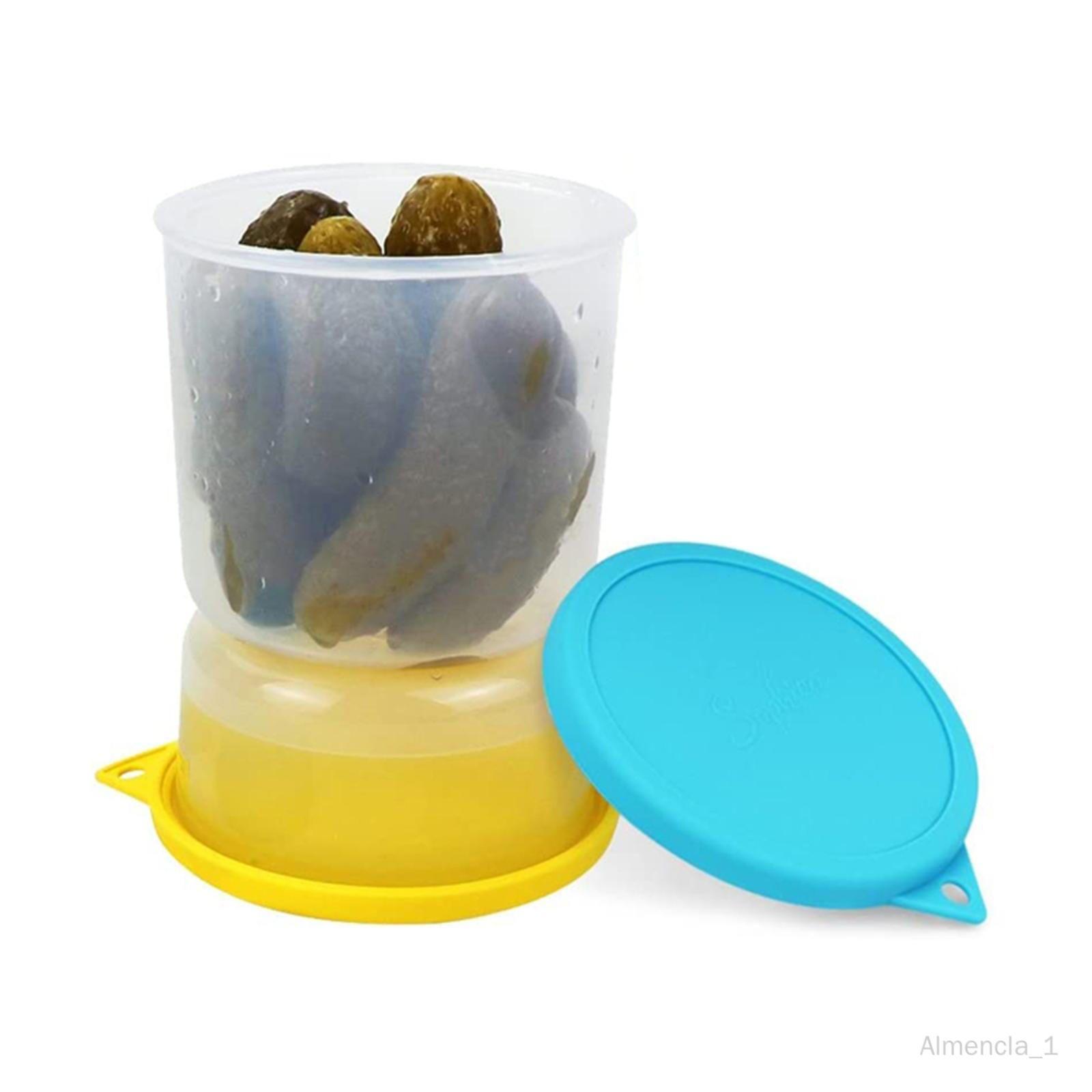 1pc Contenant de bocal à cornichons et olives avec sablier à