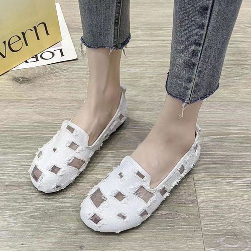 Chaussures Careaymakeloveontopchaussures En Toile Pour Femmesdesignbord En Peluchemocassins Décontractés Pailletteschaussures Plates En Tissu Enfilerprintemps Automne