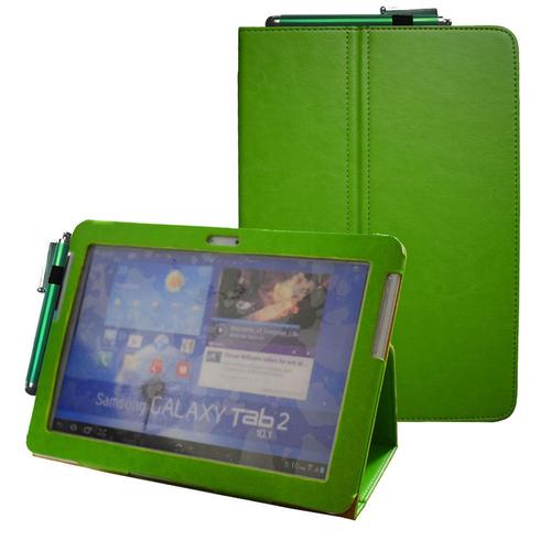 Étui À Rabat En Cuir Pu Pour Tablette Pour Samsung Galaxy Tab 2 Gt P5110 P5113 10.1 (Ancien Modèle 2012)