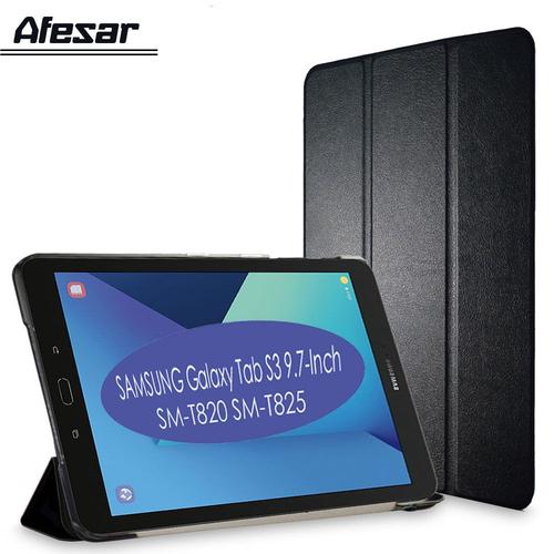 3 étuis pliants pour Samsung Galaxy Tab S3 9.7 étui à rabat ultra-fin avec support avec Film de protection et stylet pour Tab S3 9.7 T820 T825