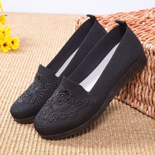Chaussures Mocassins Enfiler Pour Femmeschaussures D'été Décontractéesrougesconfortablesen Tissu Respirantchaussures Chinoises Pour Femmes
