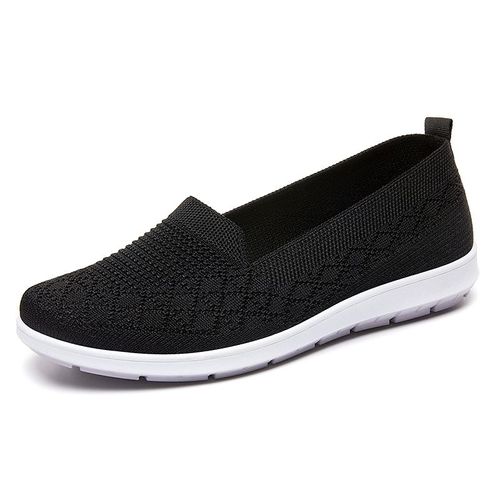 Chaussures Mocassins Plateforme Pour Femmeschaussures De Bureaurespirantesà Talons Basen Coton Doux
