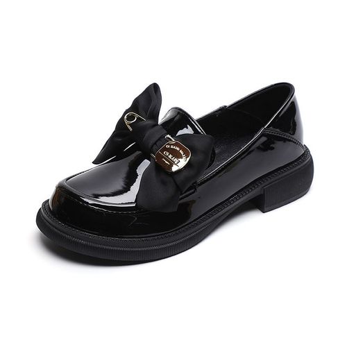 Chaussures Mocassins Ronds Coordonnants Pour Femmesn?ud Polyvalentconfortablesemelle Optique Surélevéenouvelle Modeprintemps Et Automne