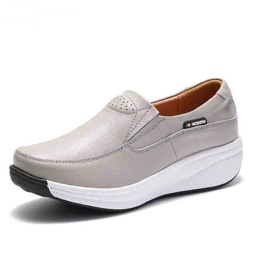 Chaussures Mocassins Plateforme Pour Femmeschaussureslégantes En Cuir Véritableà Bout Ronddécontractées Enfilerprintemps