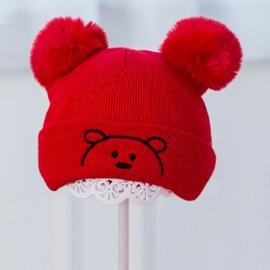 2 à 6 ans - rouge - bonnet d'hiver pour enfants de 2 à 6 ans, bonnet à deux  boules de poils pour garçons et f - Cdiscount Prêt-à-Porter