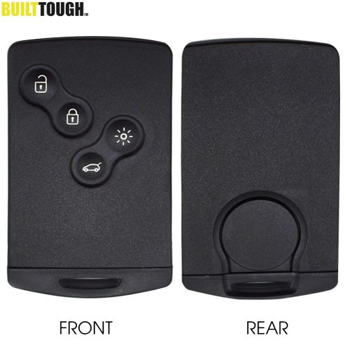 Carte À Puce Noire Avec Petite Clé, 4 Boutons, Pour Renault Clio Duster Laguna Megane Koleos Scenic Captur