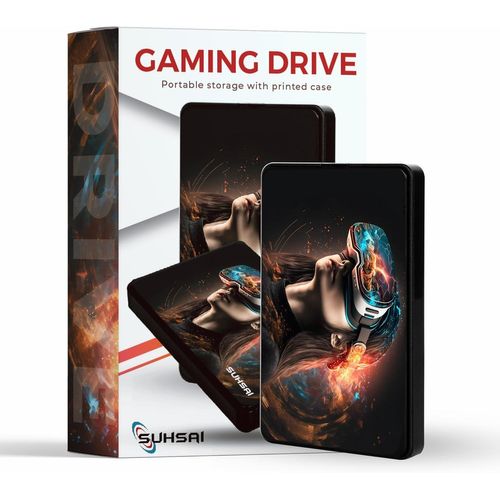 Disque Dur Externe 320 Go Disque Dur Portable De Jeu Disque Dur Externe De Sauvegarde Usb 3.0 Lecteur De Stockage De Données Vr Disque Dur Imprimé Fille Compatible Avec Mac De Bureau Ps4 Ps5