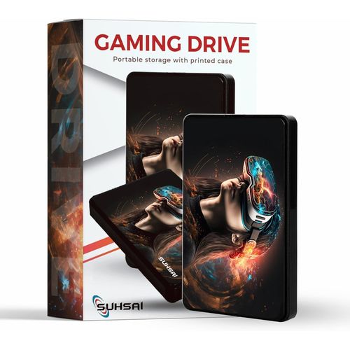 Disque Dur Externe 320 Go Disque Dur Portable De Jeu Disque Dur Externe De Sauvegarde Usb 3.0 Lecteur De Stockage De Données Vr Disque Dur Imprimé Fille Compatible Avec Mac De Bureau Ps4 Ps5