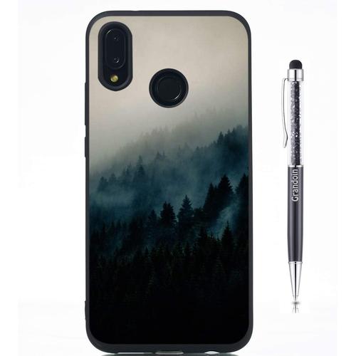 Coque Pour Huawei P20 Lite, Silicone Motif Etui De Protection Bumper Premium Housse Tpu [Anti Choc] [Ultra Fine] [Ultra Léger] Case Cover Protection Coque (Forêt)