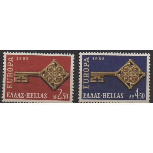 Grèce Timbres Europa 1968