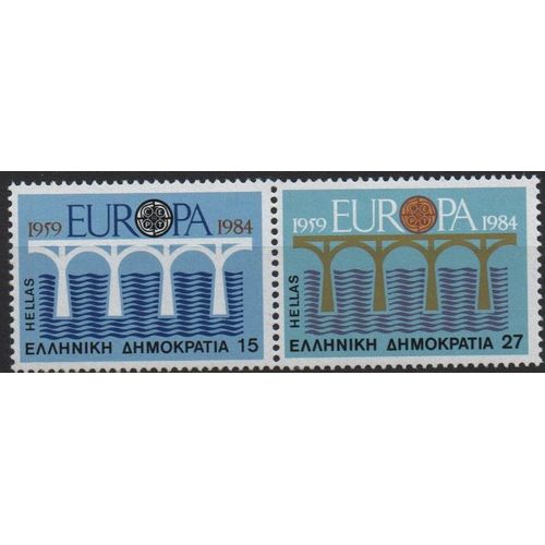 Grèce Timbres Europa 1984 -1985